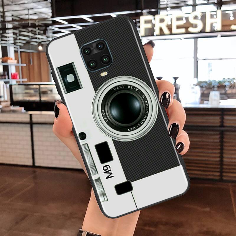 Lustige Kamera Retro Tape für Xiaomi Redmi Note 10 10S 9 9T 9S 9Pro Max 8T 8Pro 8 7 6 5 Pro 5A 4X 4 Weiche Schwarze Handyhülle