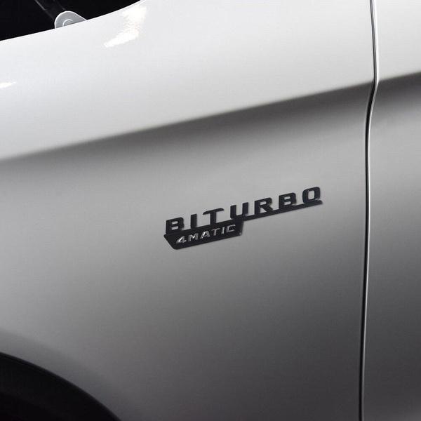 BITURBO 4Matic Automotive Autoaufkleber 2 Stück für CLA, CLK, GLA GLC GLE GT, GLS, GL, CLS, SLC, SLK, SLS, W204, Autostil