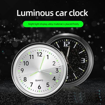 Mini relógio de quartzo para carro, mini relógio eletrônico à prova d'água para bicicleta, motocicleta, relógio automático para painel de carro