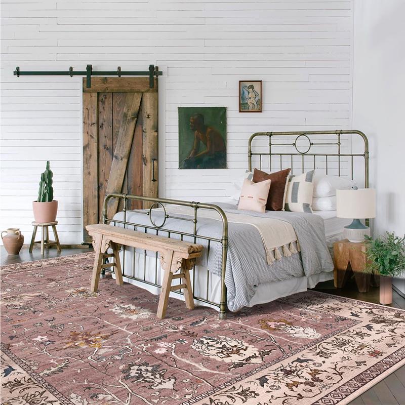 European Vintage Carpet Non-slip Ethnic Rugs for Living Room Bedroom Large Area Lounge Rug Home Decoration