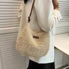 Designer Lässige Sommer Handgefertigte Rattan Schultertasche Stroh Gestrickte Geldbörsen und Handtaschen Damen Handtasche Umhängetaschen für Damen
