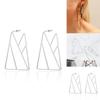 Stylish Triangular Geometric Earrings For Women In Gold And Silver Colors