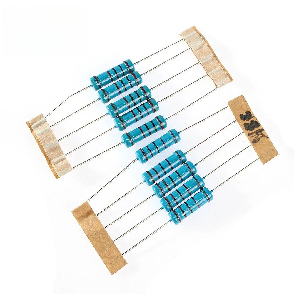 650PCS/Lot Metal Film Resistor Pack 1W 2W 1% Resistors Assorted Kits 1R-3M Ohm 130 Values Resistance Set