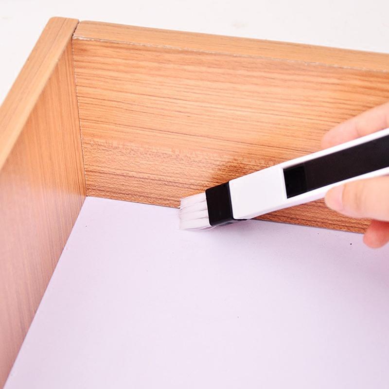 Portable Two-In-One Cleaning Brush Multifunctional Door And Window Keyboard Groove Cleaner Dust Shovel Window Rail Cleaning Tool