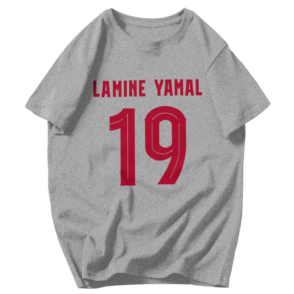 Men T Shirt Lamine Yamal No 19 Unique Y2K Graphic Quality Unisex Clothes T Shirts