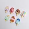 100pcs Kawaii Bean Flatback Resin Cabochon Simulation Ice Cream Popsicle Scrapbook Crafts DIY Hair Bows Accessories Phone Decor