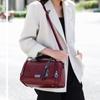 Püskül Dekor Çanta Kadın Büyük Kapasiteli Omuz Çantası Moda Fermuarlı Crossbody Çanta Çıkarılabilir Askı Ile