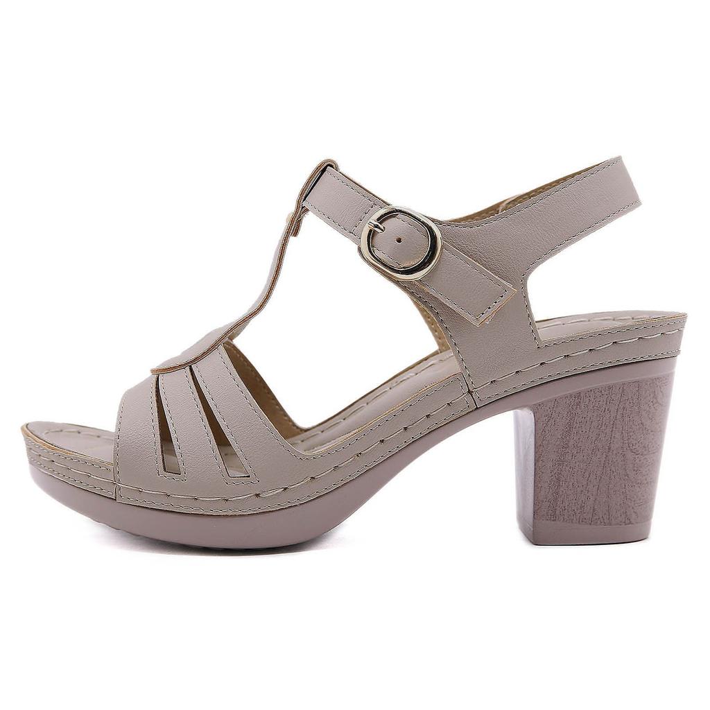 Mote Dames Fritidssko Pustende Høye Hæler Utendørs Fritidssandaler