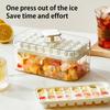 Yousheng Ice Cube Tray with Shovel & Bin Stackable Ice Mold for Freezer Easy-Release Silicone Bottom One-Touch Press Design Ice Maker for Drinks
