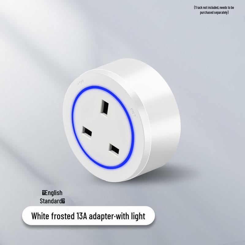 Surface-Mounted Anti-Shock Adjustable Power Strip with Switch Track for Kitchens