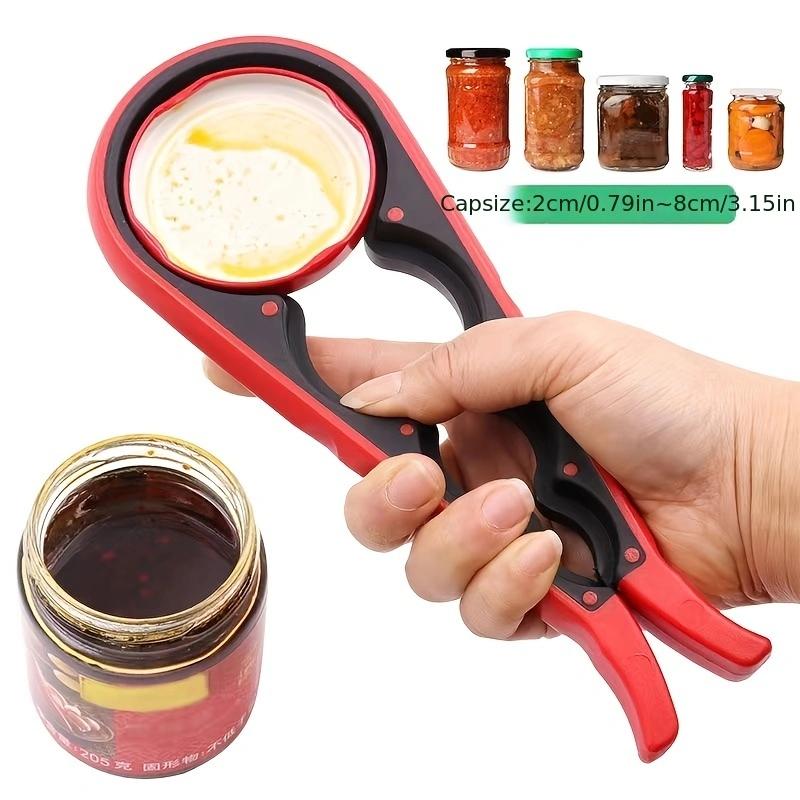 Four in one bottle opener, can opener, anti slip bottle cap twisting tool