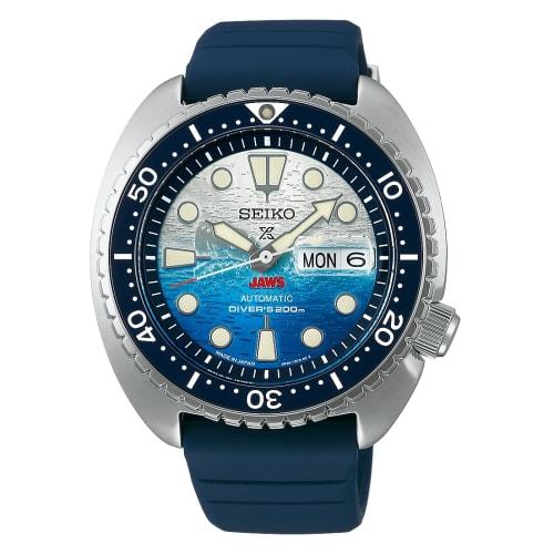 

Механічний годинник-дайвер Seiko Prospex з автопідзаводом, лімітована серія до 50-річчя фільму «Щелепи», SBDY137, чоловічий, темно-синій