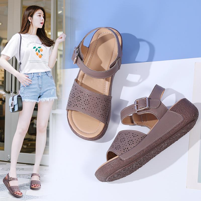 Fashion Women Sandals Wedge Heels Sandals Summer Shoes For Women Elegant Heeled Sandalias Mujer Summer Footwear Female Wedges Shoes New