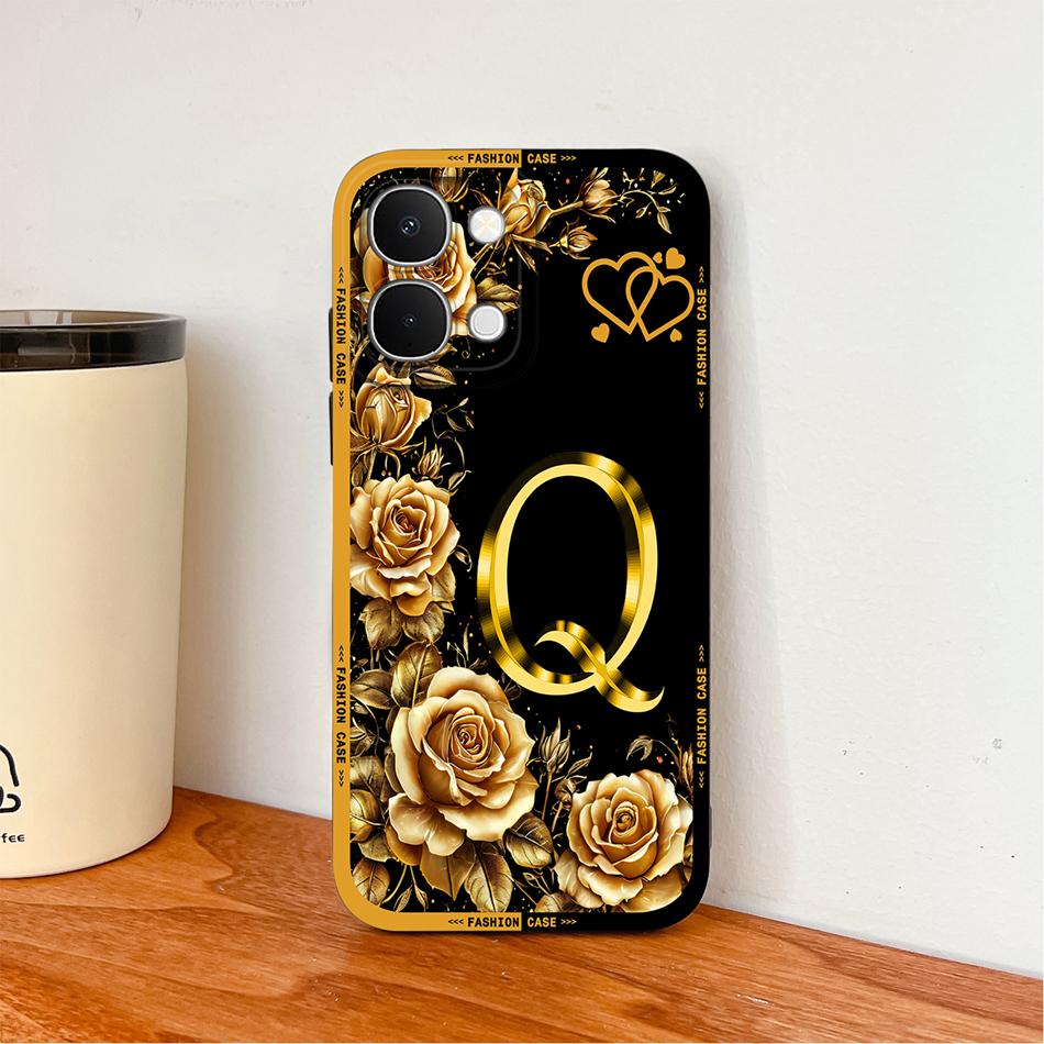 For Vivo Y500i / Y31D Phone Case Couple Letters Shockproof Full Coverage Funda For Vivo Y 31d Y 500i Soft Liquid Silicone Cover
