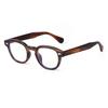 Vintage Rivet Tortoise Small Round Blue Light Glasses Men Women Classic Clip on Sunglasses PS22713