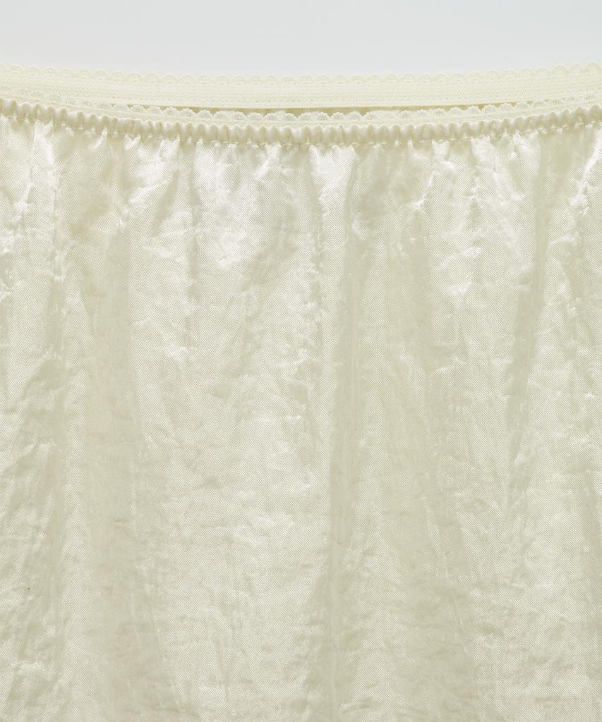 SALON DE YOHN Banding Lace Satin Skirt_ Butter