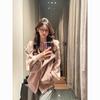 Pink Ringer Jacket Short Coat Women Spring/Autumn New Style Trendy Korean Baseball Top High-End