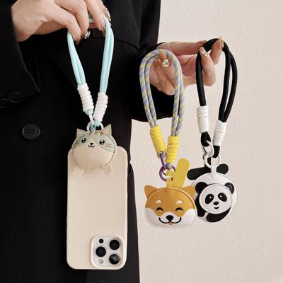 Cute Animal Cartoon Mobile Phone Lanyard, Wrist Short Rope, Mobile Phone Decorative Pendant, Universal Handle Accessory  Charm