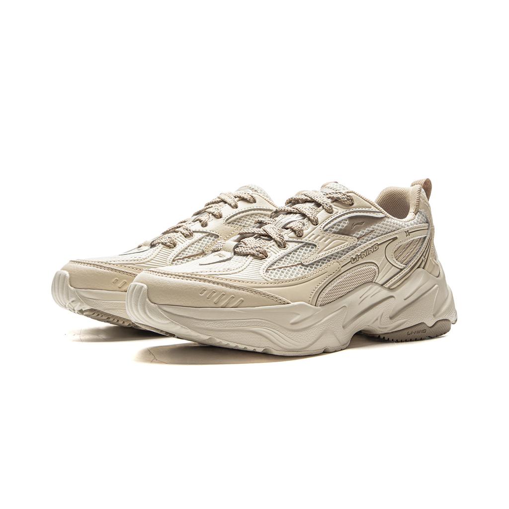 Li Ning Meteor Versatile Retro Dad Shoes Thick Sole Height Increasing Shock Absorption Non-Slip Wear-Resistant Support Low-Top Casual Shoes AGCV358-3
