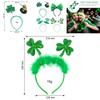 5pcs Green Clover Hair Band Elf Hat Accessories For St. Patrick's Day