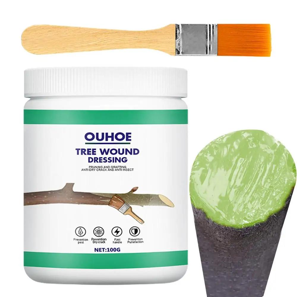 Tree Grafting Paste Tree Wound Bonsai Cut Paste Smear Agent Plant Grafting Pruning Sealer With Brush Bonsai Cut Wound Paste Tree