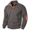 Autumn and Winter Men's Stand Up Collar Sweatshirt Jacket Long Sleeve Casual Knitted Sweater Top