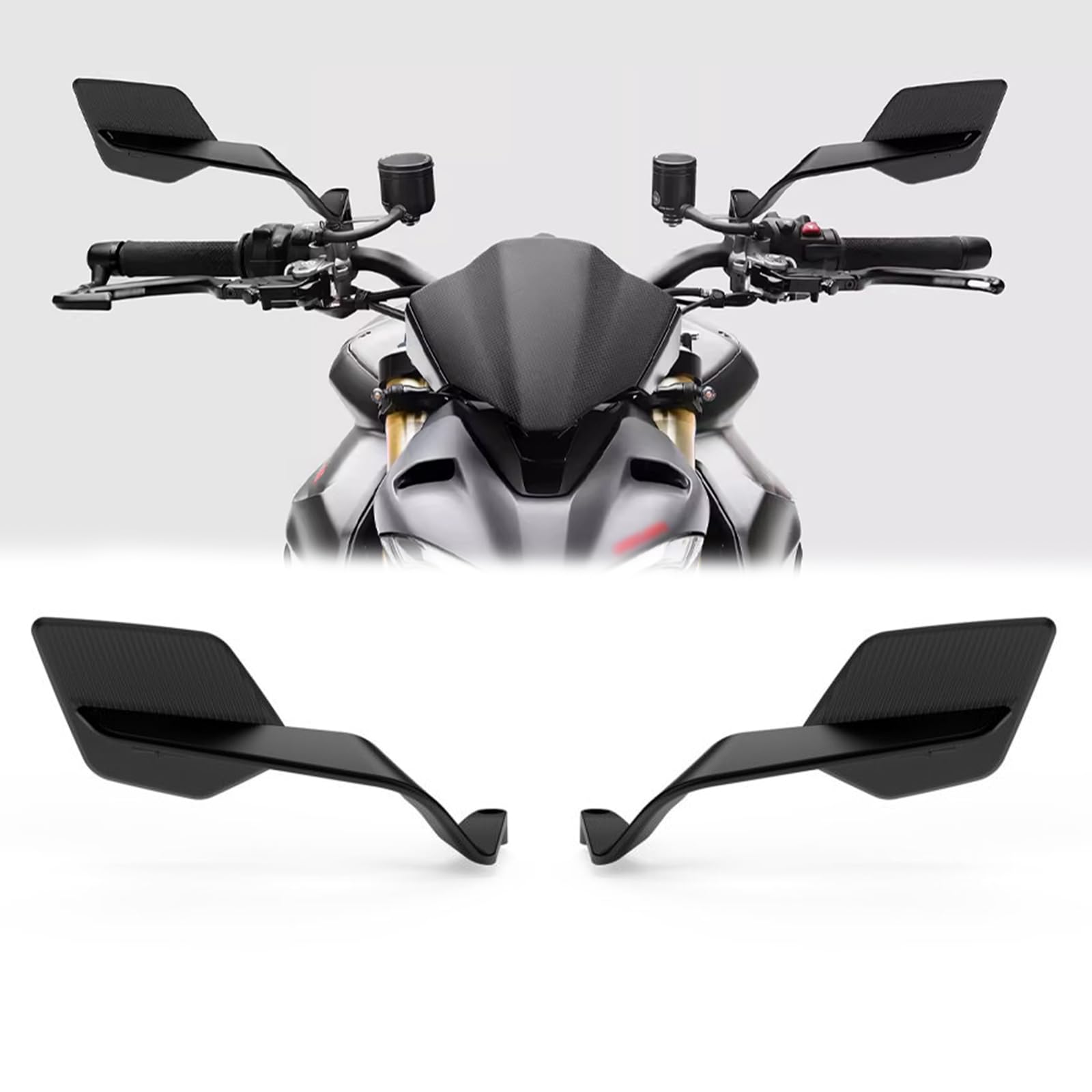 

New Motorcycle Rearview Mirror with Invisible Winglets for and GB350 CB1100, CB1300, CB400, (2025) [Used] чёрный