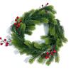 Artificial Christmas Green Vine Artificial Pine Needle Red Fruit Dog Tail Vine New Year Window Plant Scenery Decoration