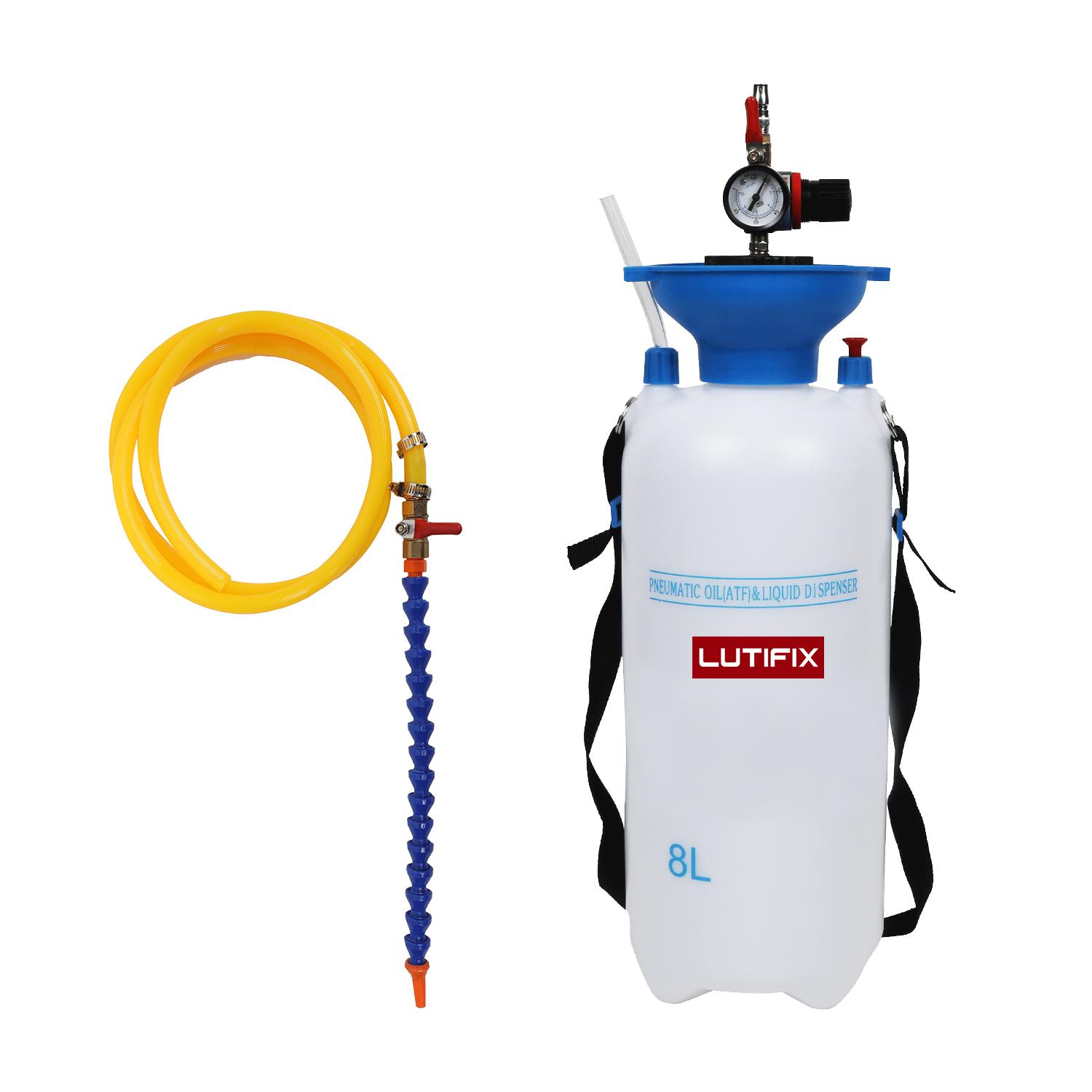 

LUTIFIX8L 8L пневматический шестеренчатый масляный насос высокоскоростной инжектор для добавления масла ATF в коробку передач автоматической трансмиссии CHINA