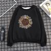 Women's Fashion Casual  Print Round Neck Sweater Loose Sports Tops Pullover