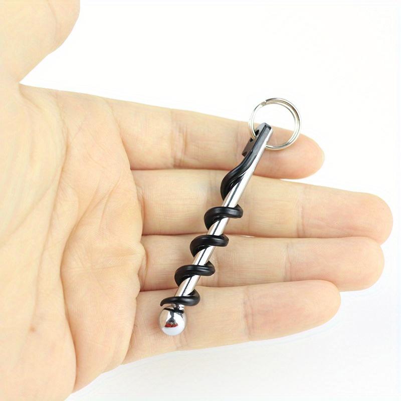 Multi-tool Corkscrew Red Wine Bottle Opener Keyring - Sea Horse Blade - 3 Pack