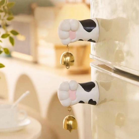 Cute Cat Paw Doorbell Magnetic Resin Cat Paw Decorative Door Chime Wall Mounted Shopkeepers Bell for Home Cafe Restaurant