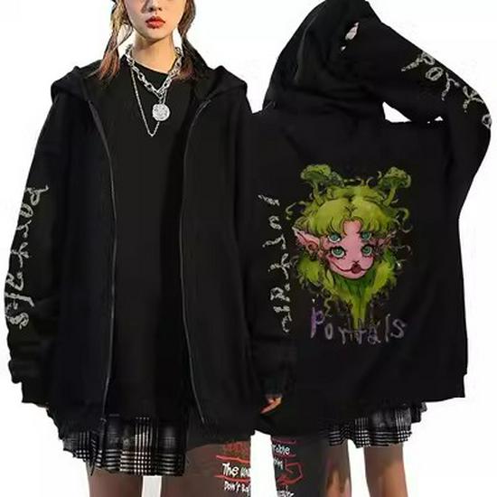 Unisex Zipper Hoodie Jacket - Melanie Martinez Portals Tour XL черный 6 цветов