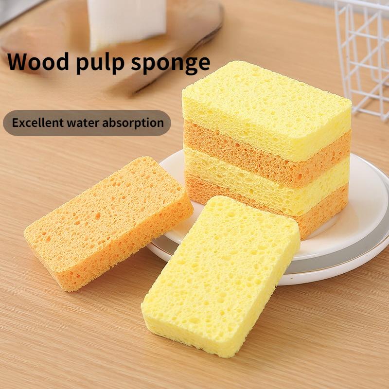 Dishwashing Artifact Thick Wood Pulp Cotton Kitchen Dish Towel Cleaning Wipe Scouring Pad Rag