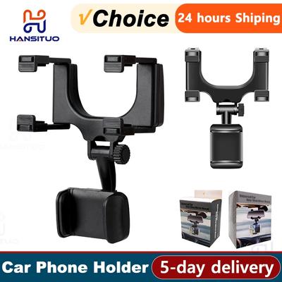 Universal Clip Rotatable and Retractable Car Phone Holder Rearview Mirror Driving Recorder Bracket DVR/GPS Mobile Phone Support