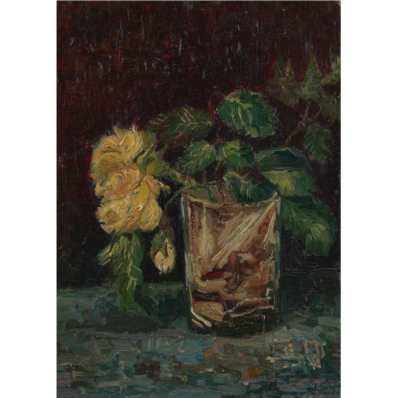 Impressionist Vincent Van Gogh Bouquet of Sunflowers In a Vase Poster Canvas Paintings Abstract Roses Wall Art Decoration Room At Home