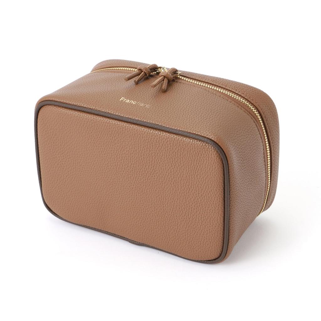 Francfranc Francfranc Vanity Brown Two-tone Pouch, Small,