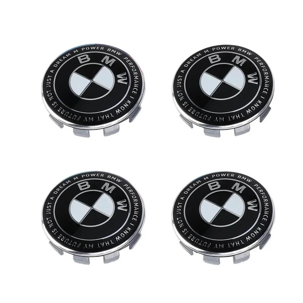 Krytky středových kol 68mm Kompatibilní s BMW řady 1/3/4/5/6/7, X3 X5 X6 X7 & Klasické modely (E36 E39 E46 E60 E90)