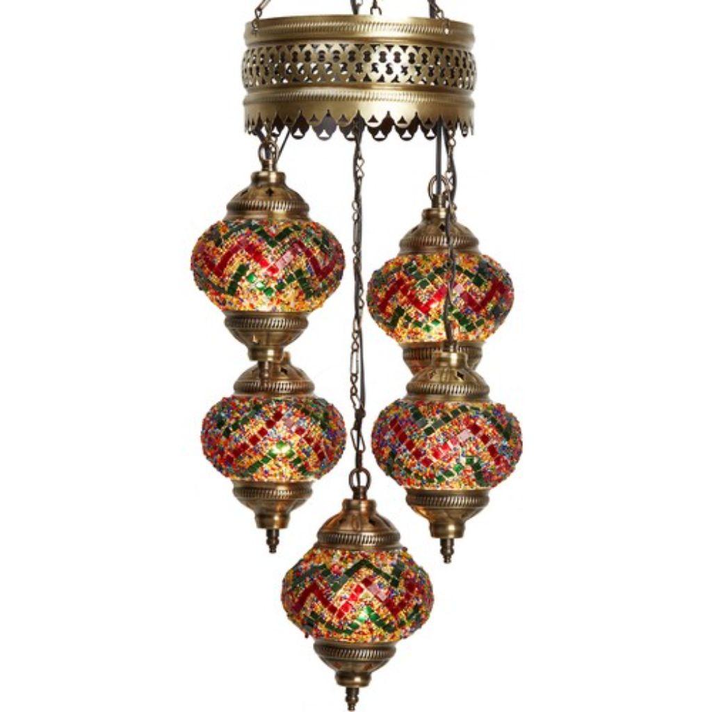 5pc Turco Marocchino Colore Mosaico In Vetro Lampada Antica Lampada A Mosaico Bohemian Tiffany Soffitto Appeso Lampadario a Sospensione Lampadario