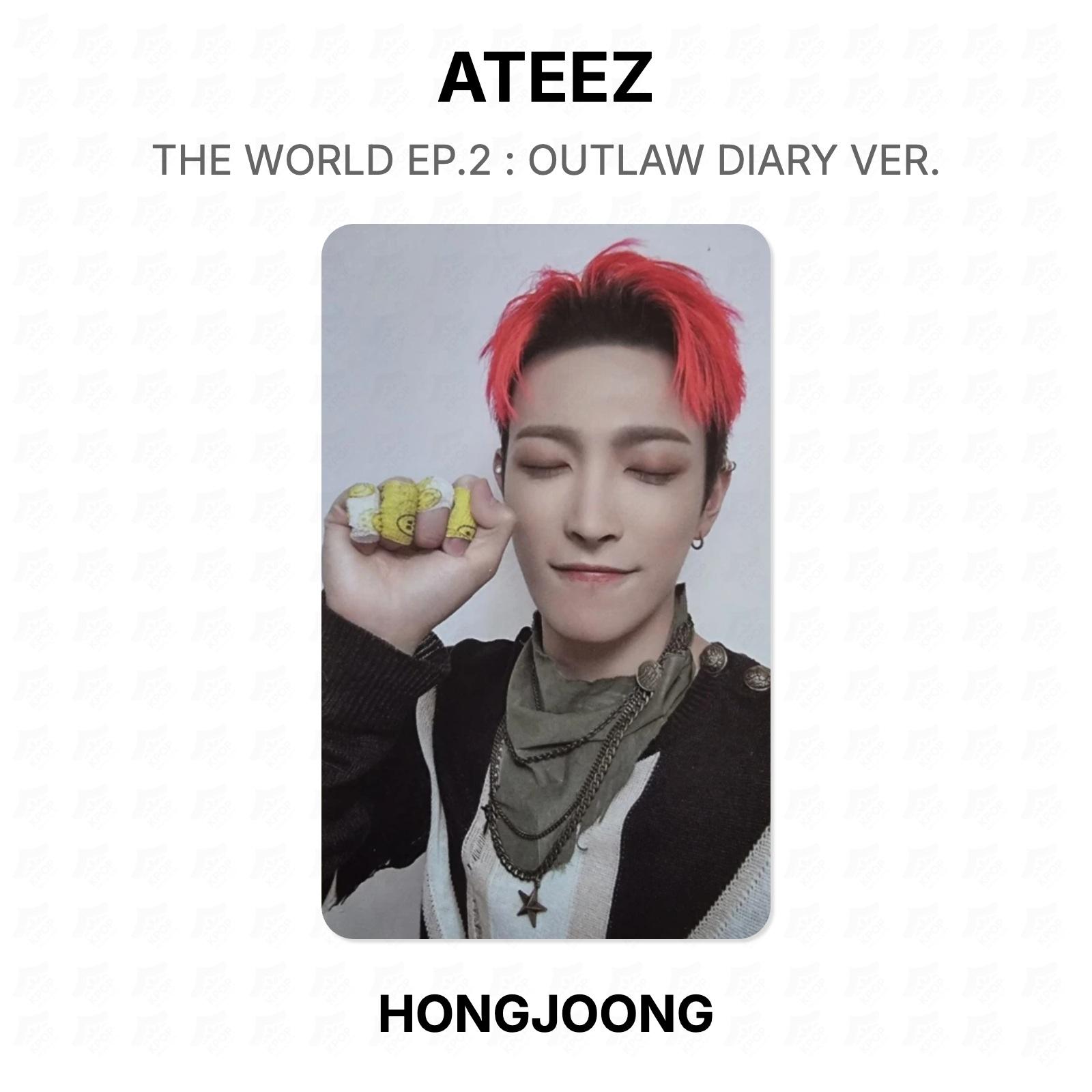 ATEEZ THE WORLD EP.2 : OUTLAW DIARY VER. Official Photocard HONGJOONG