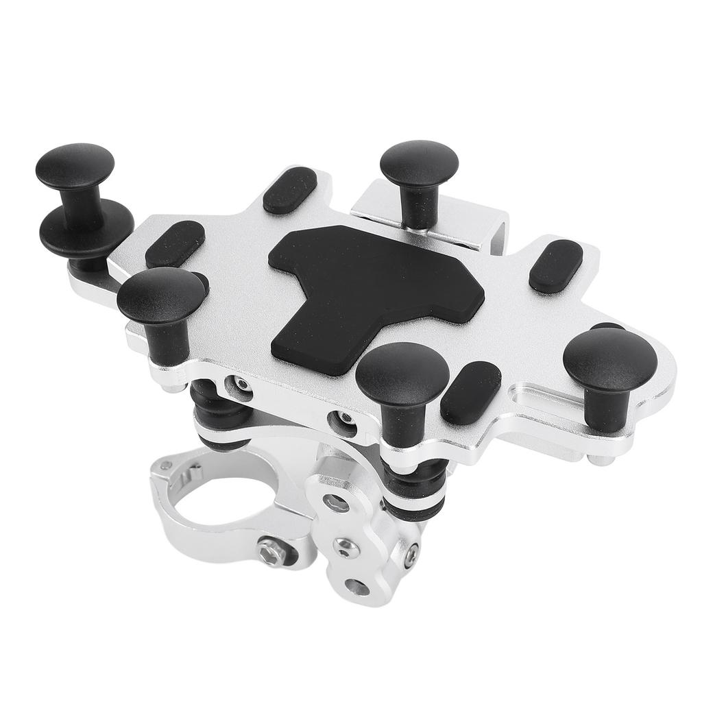 Motorcycle Phone Mount   5 Claw Rotatable Shock Absorbing Silicone Pads Motorcycle Handlebar Phone Holder