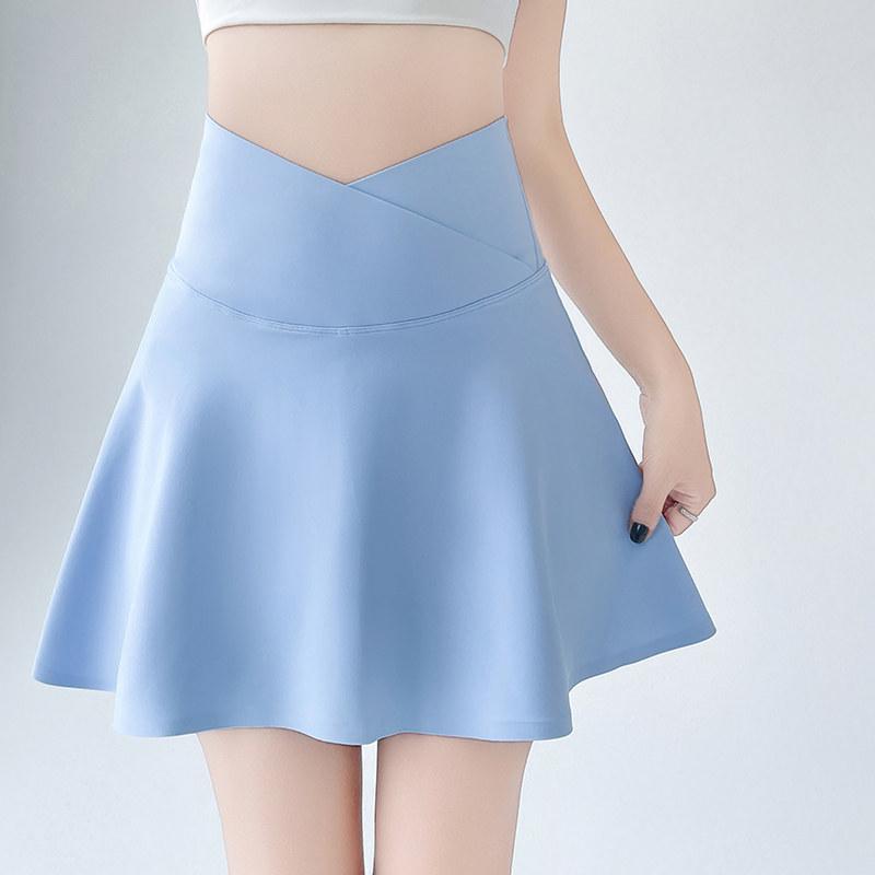 Women's Blue Yoga Tennis Skirt with Anti-Exposure Quick-Dry Shorts for Dance, Fitness, and Running 2026.
