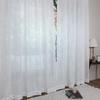 Set of 2 Mirror Lace Curtains 24003 White 130cm Wide X 243cm Ecolier [Size 144] Japanese-Made [Iris] (Approx. Long) Heat-Blocking, Insulating, UV-Cut,