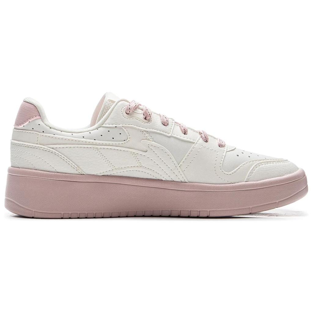 Li Ning Sycee Slip Resistant Cushioning Abrasion Resistant Low top Skateboard Shoes Women's White Pink AGCU516-2