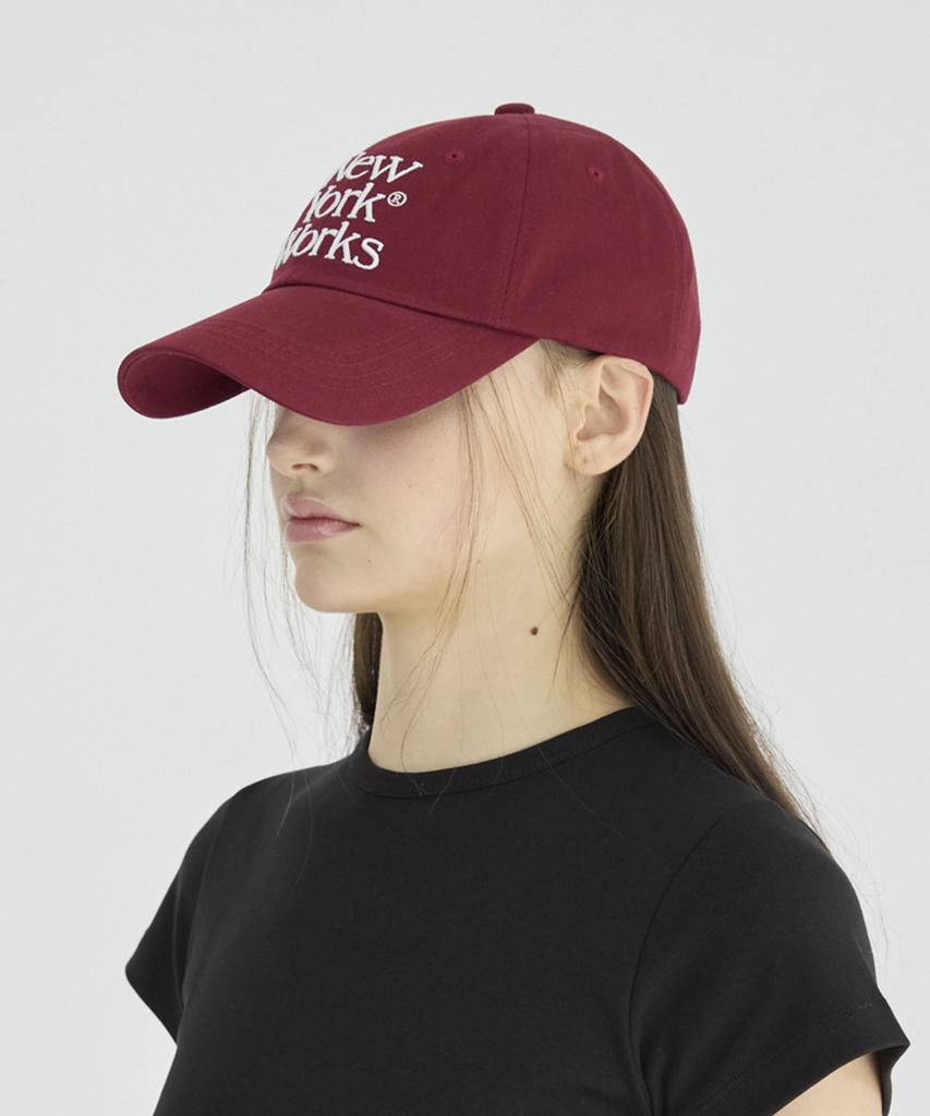Nyuyogwogseu Mix Logo Ball Cap_ Burgundy