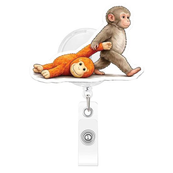 Porte-badge à enrouleur pivotant avec cordon rétractable à extraction douce de 60 cm en nylon, clip acrylique pour infirmières, médecins, étudiants, usage de bureau