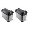 2PCS Motorcycle Side Box 35L Large Capacity Aluminum Alloy Hard Saddlebag with   Lock and Handle Replacement for  
