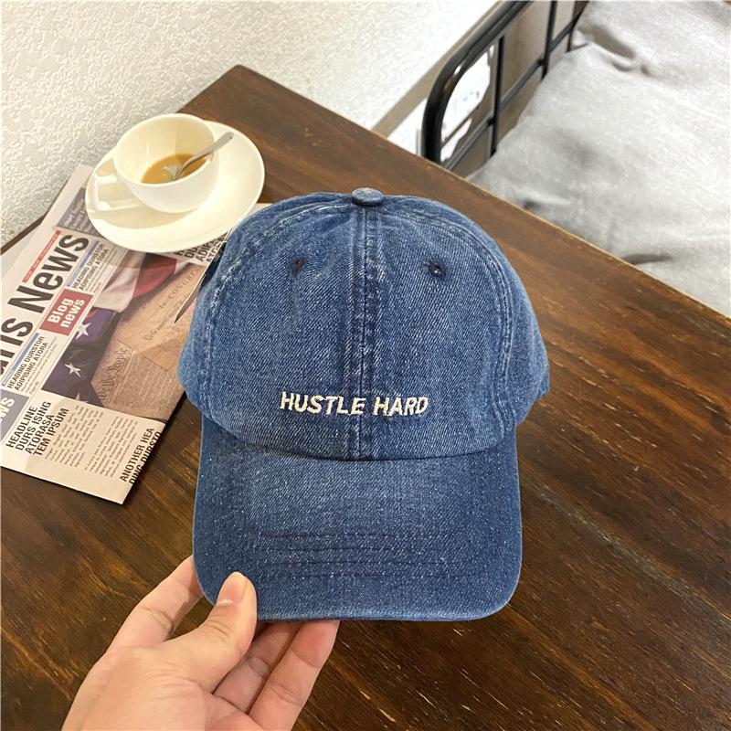 Denim Series, Retro and Old Baseball Cap for Women, Summer Versatile Casual Sunshade Cap for Men