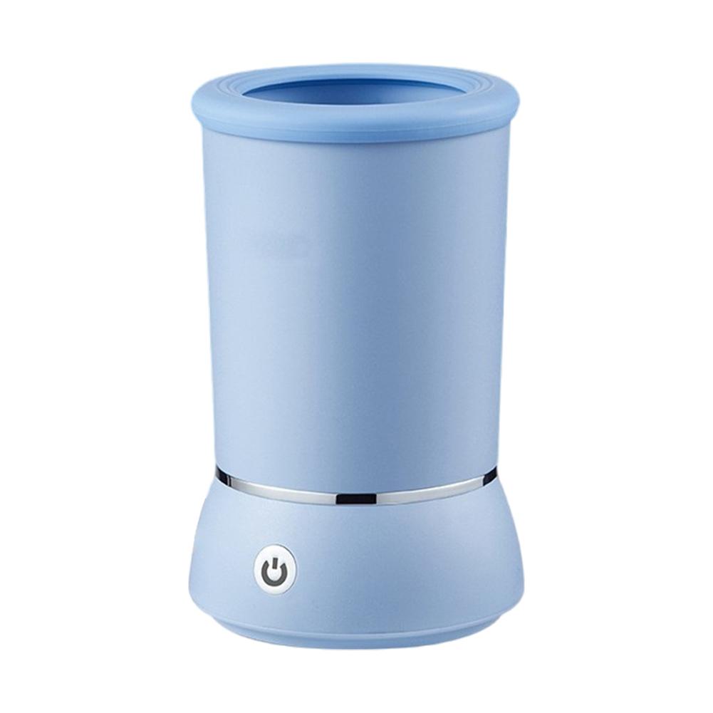 

Автоматическая чашка для мытья лап питомца с мягкой силиконовой щеткой для легкой очистки лап собак и кошек от грязи и мусора синий