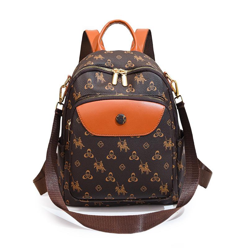 

Винтажный мягкий прочный носимый женский рюкзак с принтом — модные многофункциональные рюкзаки большой вместимости